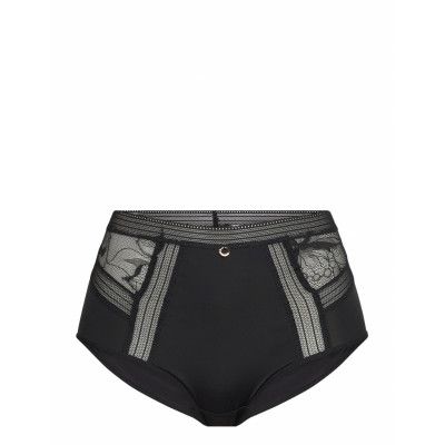 True Lace High-Waisted Full Brief Lingerie Panties Hipsters/boyshorts Svart Chantelle Beach