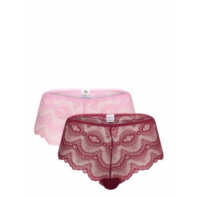 Wave Lace Cassia Hipster 2 Pack Hipstertrosa Underkläder Rosa Becksöndergaard