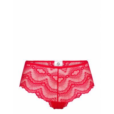 Wave Lace Cassia Hipster Lingerie Panties Hipsters/boyshorts Röd *Villkorat Erbjudande Becksöndergaard