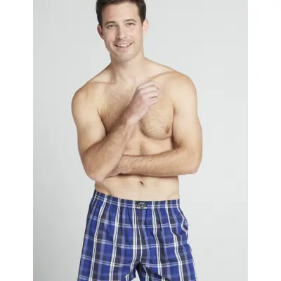 Jockey Boxer Woven 2P - Blue - 5 xl