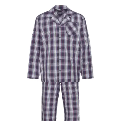 Pyjama Woven Pyjamas Blå Jockey