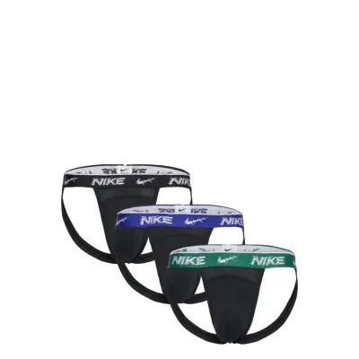 NIKE Underwear Jock Strap 3Pk - Black - S