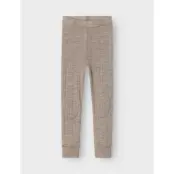 name it Nmmwang Wool Needle Longjohn Solid Noos - Beige - 92