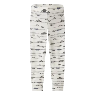 name it Nmmwang Wool Rib Longjohn Aop Noos - White - 86