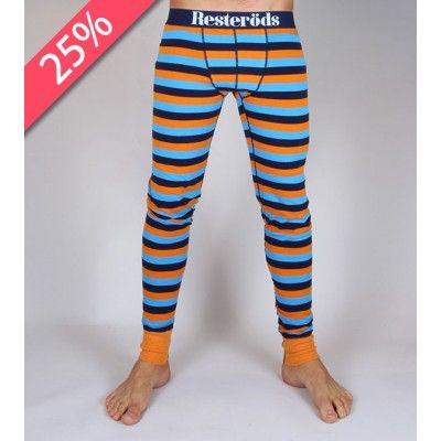 Resteröds - Long John multistripe - Orange/Blue