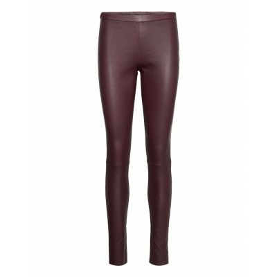 12040 Leather Leggings/Byxor Röd DEPECHE