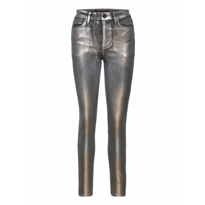 1981 Skinny Trousers Leather Leggings/Byxor Silver GUESS Jeans