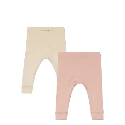 2 Pack Leggings Rib Solid Bottoms Leggings Multi/patterned Lindex