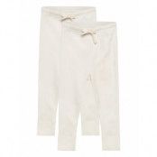 2 Pack Rib Jersey Leggings Bottoms Leggings Cream Copenhagen Colors