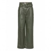 2Nd Foley - Leather Appeal Bottoms Trousers Wide Leg Grön 2NDDAY