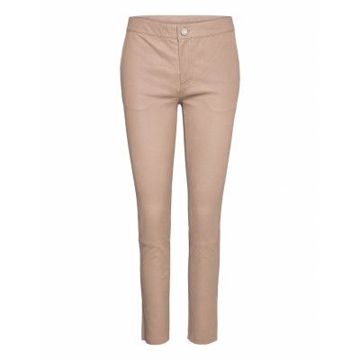 2nd Leya Leather Leggings/Byxor Beige 2NDDAY