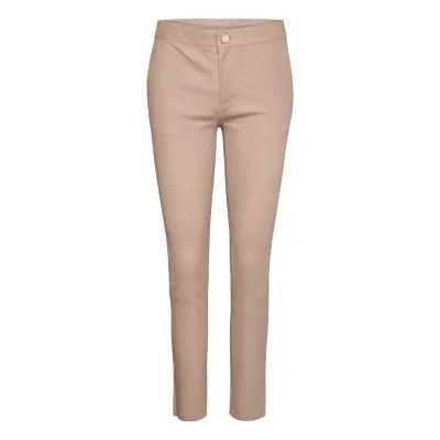 2nd Leya Leather Leggings/Byxor Beige 2NDDAY