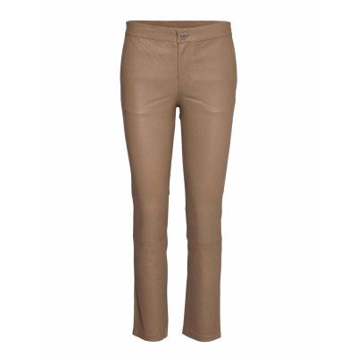 2Nd Leya Trousers Leather Leggings/Byxor Brun 2NDDAY