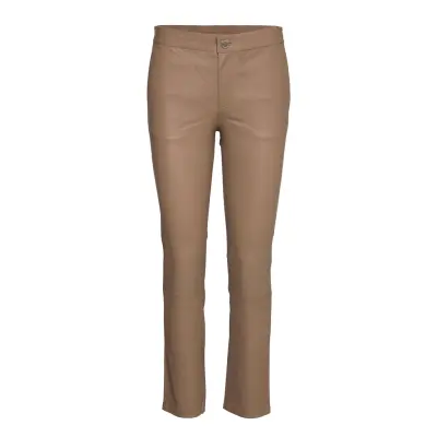 2Nd Leya Trousers Leather Leggings/Byxor Brun 2NDDAY