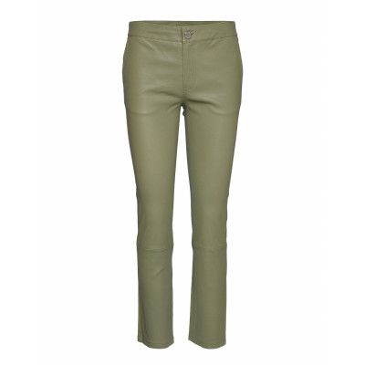 2Nd Leya Trousers Leather Leggings/Byxor Grön 2NDDAY
