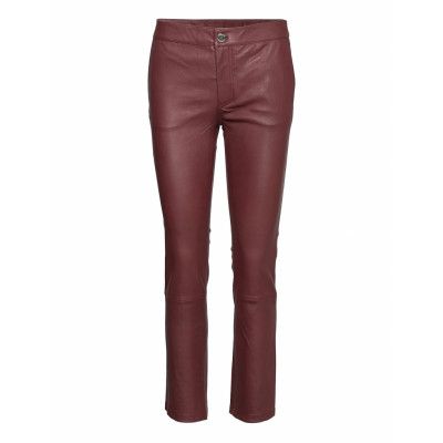 2Nd Leya - Stretch Leather Trousers Leather Leggings/Byxor Brun 2NDDAY