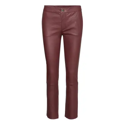 2Nd Leya - Stretch Leather Trousers Leather Leggings/Byxor Brun 2NDDAY