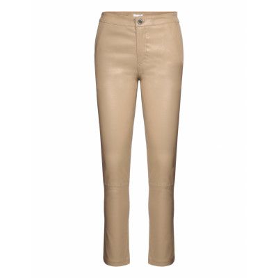 2Nd Leya - Stretch Leather *Villkorat Erbjudande Trousers Leather Leggings/Byxor Beige 2NDDAY