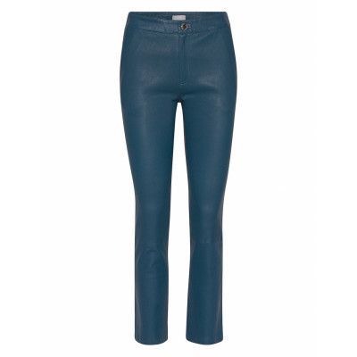2Nd Leya - Stretch Leather Trousers Leather Leggings/Byxor Blå 2NDDAY