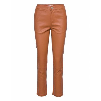 2Nd Leya - Stretch Leather Trousers Leather Leggings/Byxor Brun 2NDDAY