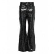 2Nd Raphael - Croco Lacquer Bottoms Trousers Leather Leggings-Byxor Black 2NDDAY