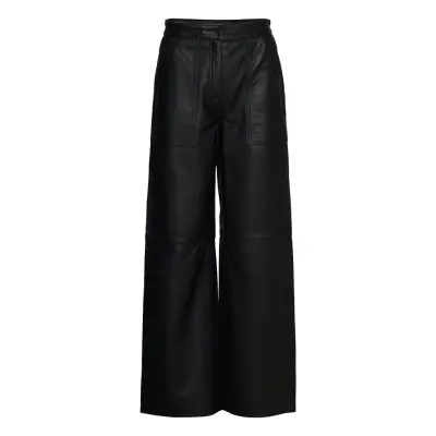 2Nd Rusty - Autumn Leather Trousers Leather Leggings/Byxor Svart 2NDDAY