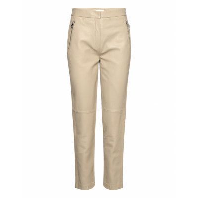 2Nd Wolf - Leather Appeal *Villkorat Erbjudande Trousers Leather Leggings/Byxor Beige 2NDDAY