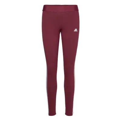 3 Stripes Leggings *Villkorat Erbjudande Leggings Vinröd Adidas Sportswear