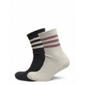 3-Stripes Lounge Crew Socks 2 Pairs Underwear Socks Regular Socks Multi/mönstrad Adidas Performance