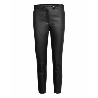 7/8 Pants W/Zipper Pocket And Zipper At Bottom Slimfit Byxor Stuprörsbyxor Svart DEPECHE