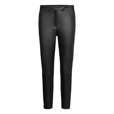 7/8 Pants W/Zipper Pocket And Zipper At Bottom Slimfit Byxor Stuprörsbyxor Svart DEPECHE