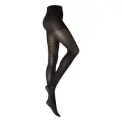 80 Den Snake Jacquard Tights Lingerie Pantyhose & Leggings Svart French Connection