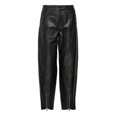 Abinagz Mw Pants Trousers Leather Leggings/Byxor Svart Gestuz
