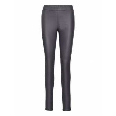 Ada Coated Jeggings *Villkorat Erbjudande Leggings Grå Kaffe