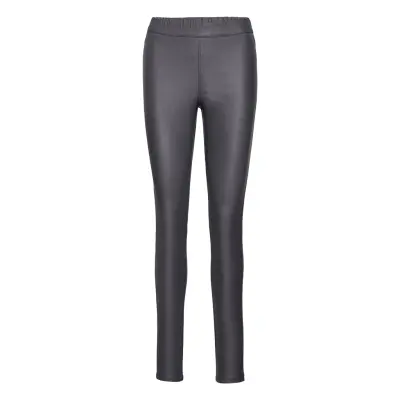 Ada Coated Jeggings *Villkorat Erbjudande Leggings Grå Kaffe