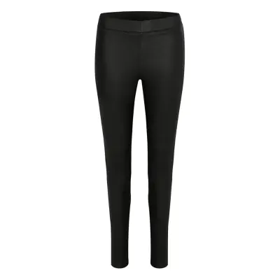 Ada Coated Jeggings Bottoms Leggings Svart Kaffe