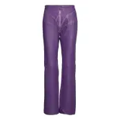Ada Pants Trousers Leather Leggings/Byxor Lila Hosbjerg
