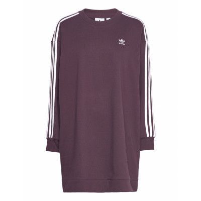 Adicolor Classics Long Sleeve Sweatshirt Dress Kort Klänning Lila Adidas Originals
