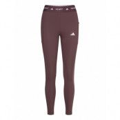 Adidas Performance Adidas Techfit Stash Pocket Full Length Leggings Brun