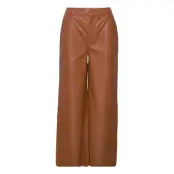 Agatagz Mw Culotte Trousers Leather Leggings/Byxor Brun Gestuz