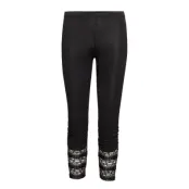 Agnes 3/4 Legging Leggings Svart Cream