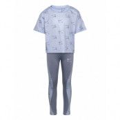 Air Boxy Tee Legging Set Sets Sets With Short-sleeved T-shirt Blå *Villkorat Erbjudande Nike