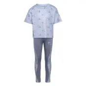 Air Boxy Tee Legging Set Sets Sets With Short-sleeved T-shirt Blå *Villkorat Erbjudande Nike