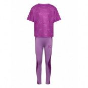 Air Boxy Tee Legging Set Sets Sets With Short-sleeved T-shirt Rosa *Villkorat Erbjudande Nike