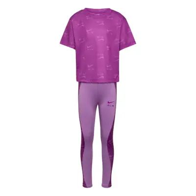Air Boxy Tee Legging Set Sets Sets With Short-sleeved T-shirt Rosa *Villkorat Erbjudande Nike