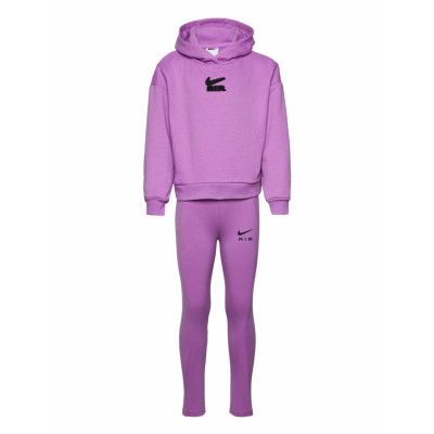 Air Ft Po Legging Set *Villkorat Erbjudande Sets Sweatsuits Lila Nike
