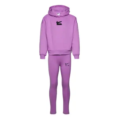 Air Ft Po Legging Set *Villkorat Erbjudande Sets Sweatsuits Lila Nike