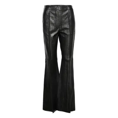 Alice - Lamb Croco Bottoms Trousers Leather Leggings-Byxor Svart Day Birger Et Mikkelsen