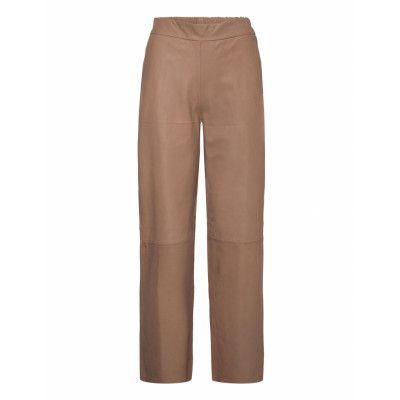 Aliciadep Pants Bottoms Trousers Leather Leggings-Byxor Brown DEPECHE