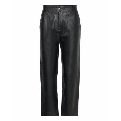 Andie Leather Trousers Bottoms Trousers Leather Leggings-Byxor Black BUSNEL